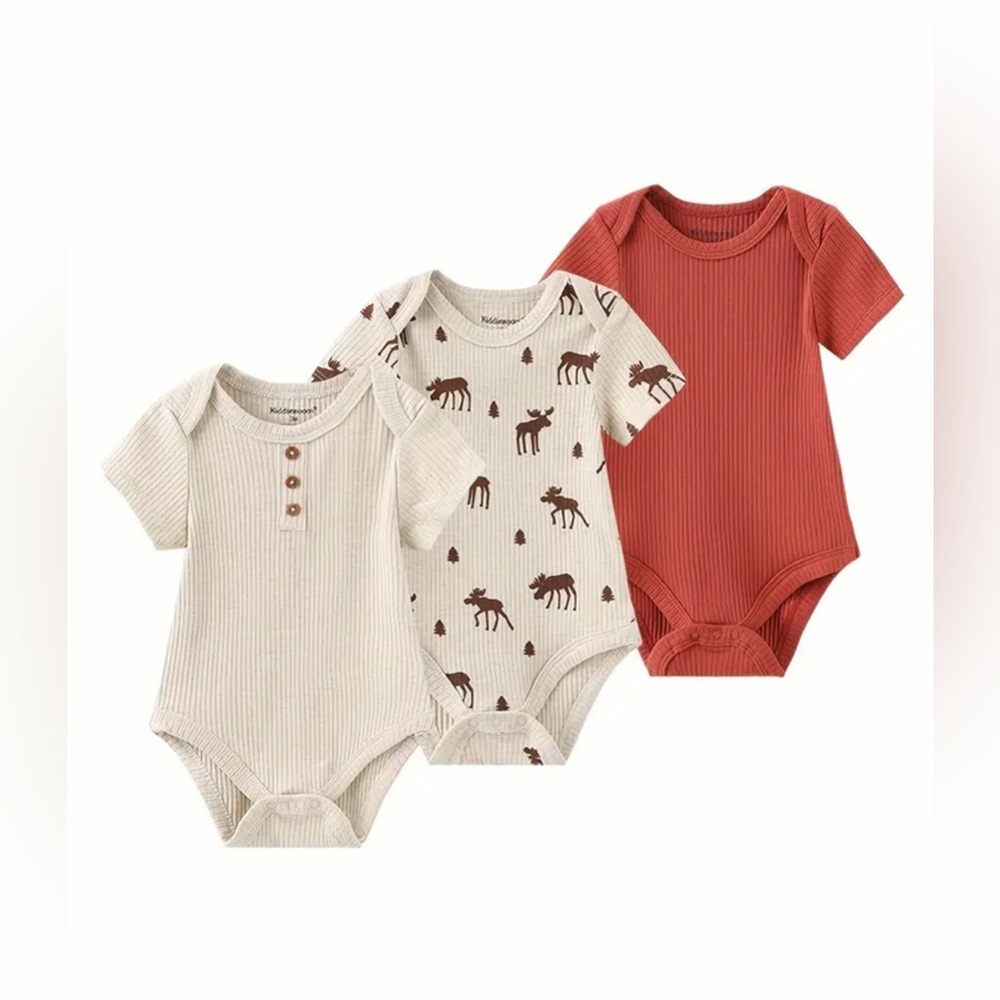 New KIDDIEZOOM set of three new cotton onesies